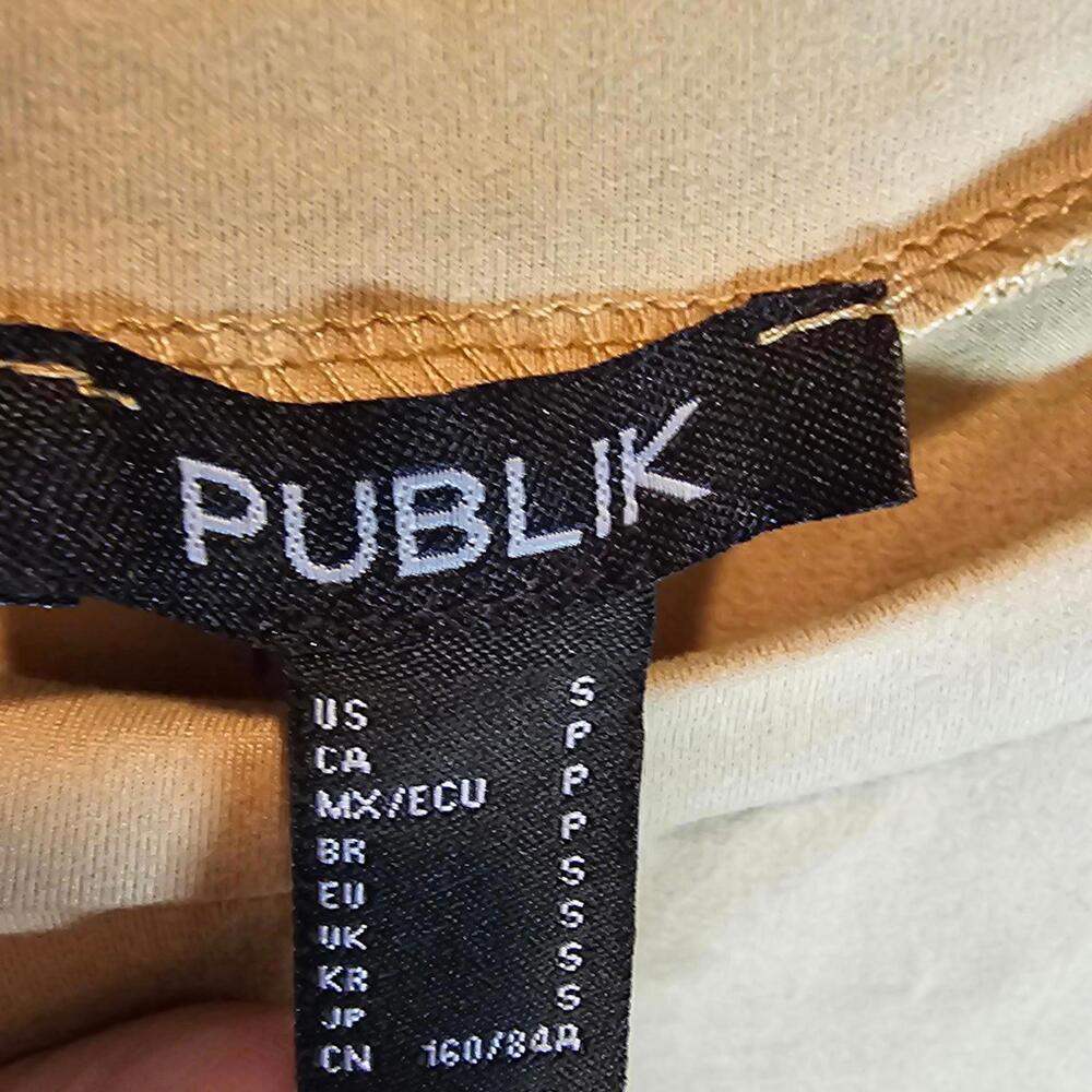 Tan Shirt with Bottom Ruffle - Picture 2 of 3